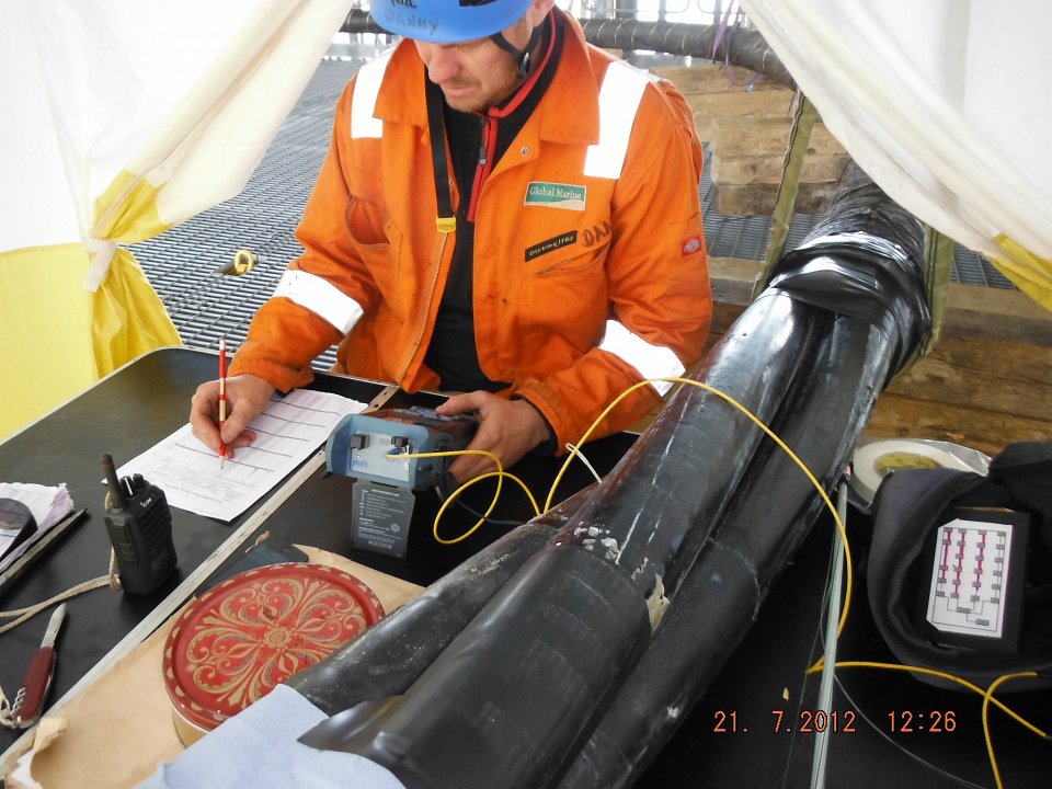 Photo: post pull-in OTDR test - Eden Optics